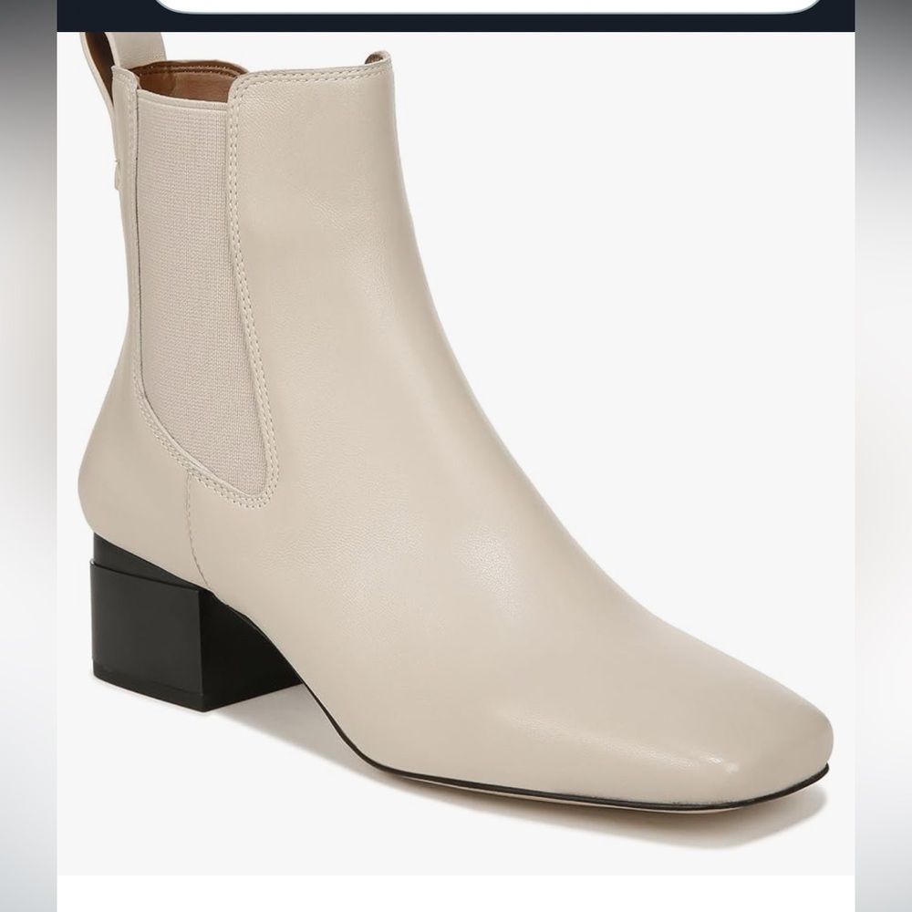 Franco Sarto Women's Waxton Bootie Ankle Booties with Block Heel Oak Beige